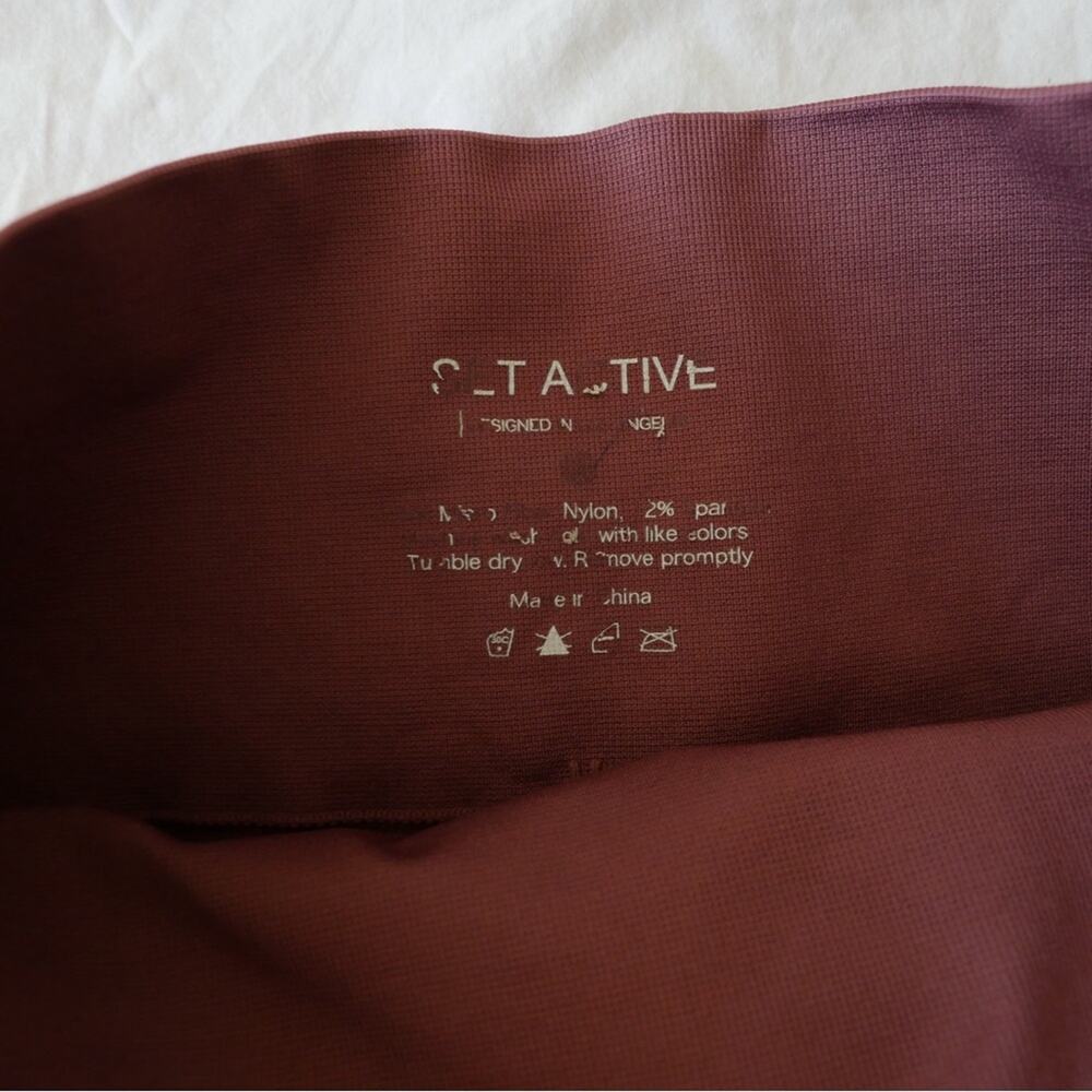 Set Active Mauve Bike Shorts High Waisted M - Picture 5 of 5